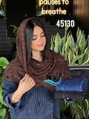 شال بهاره پلیسه نخی کنفی کد nil45130