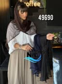 شال تور طرح دار دلینا کد nil49690