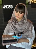 شال لینن طرحدار شیلان کد nil49350