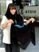 روسری ژورژت درختی نگینی حاشیه دانتل کد nil47310
