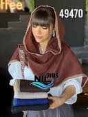 شال برشکا حاشیه دانتل کد nil49470