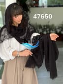شال تور پاپیون حاشیه دانتل کد nil47650