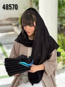 روسری نخی کنفی طرحدار دور ریش کد nil48570