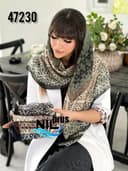 روسری نخ ژورژت درختی دلژین کد nil47230