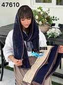شال تور پاپیون حاشیه پلنگی کد nil47610