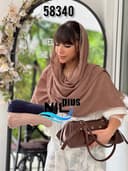 شال برشکا دامنی حاشیه دانتل کد nil58340