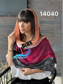 شال نخ پلیسه آلوینا کد nil14040