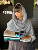شال نخ ابریشم نگینی دانتل کارشده کد nil57550