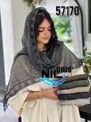 شال حریر سنگشور طرح برجسته وارداتی دور دانتل ناتالیا کد nil57170