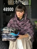 شال نخ برشکا طرحدار مانیسا کد nil48900