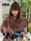 شال نخ پلیسه حاشیه دانتل کد nil48660