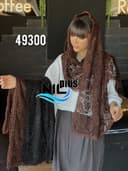 شال دانتل نگینی حاشیه گیپور کد nil49300