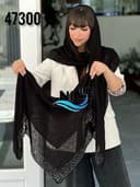 روسری ژورژت درختی نگینی کد nil47300