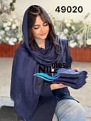 شال نخ ابریشم ژاکارد طرح دار آیشن کد nil49020