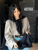 روسری دنیز نخ لمه حاشیه نگین دانتل کد NIL49760