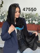 شال ژورژت حاشیه گیپور نگینی کد nil47550