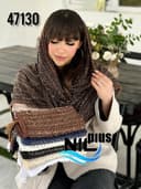 شال نخ پلیسه حاشیه دانتل کد nil47130