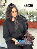 روسری سه گوش تور پلنگی دور عدسی کد nil48030